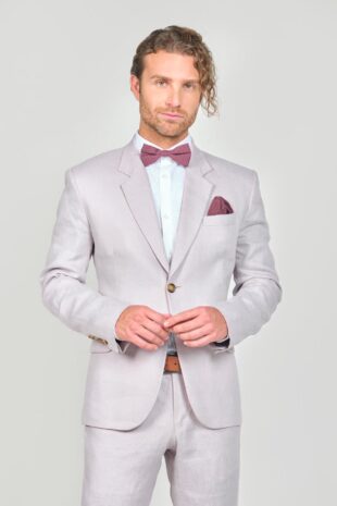 Traje Formal Sobre Medida Lino Gray