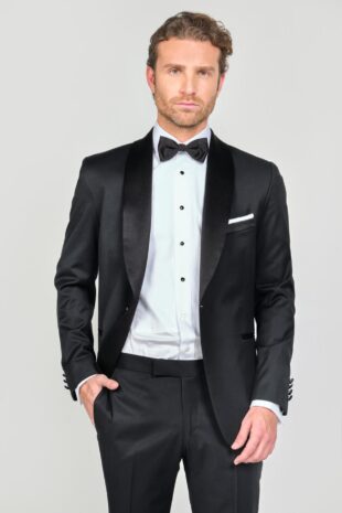 Traje Formal Sobre Medida Paño Tropical Negro