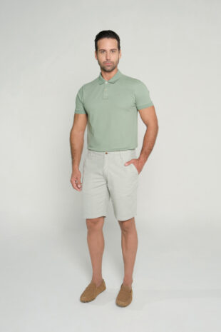 Bermuda Slim Fit Lino Sage