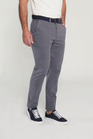 Pantalón Chino Slim Fit Dril Gris Azul