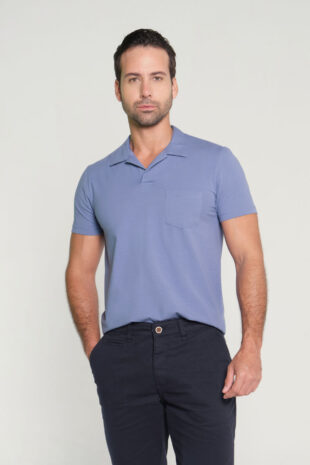 Camiseta Regular Polo Azul Colbalto