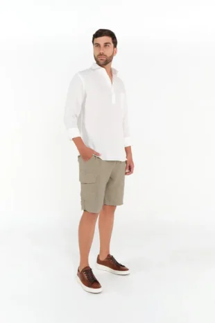 Bermuda Cargo Slim Fit 100% Beige Oscuro