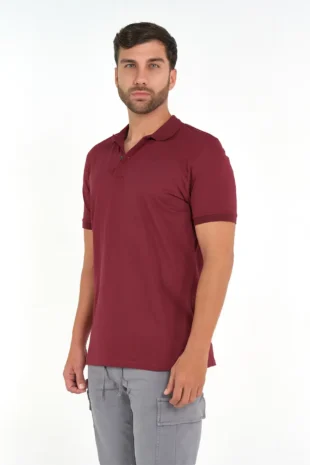 Camiseta Polo 100% Algodón Vinotinto