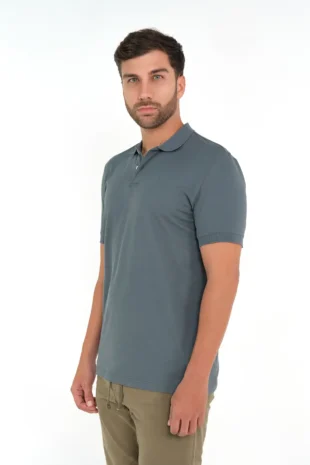Camiseta Polo 100% Algodón Azul Stormy