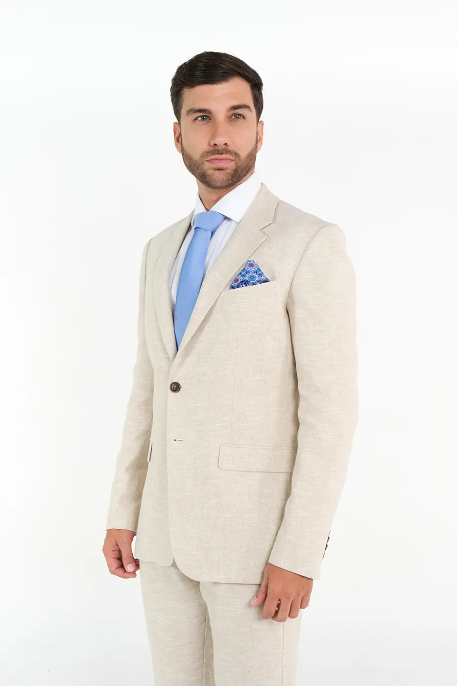 Traje Slim Fit 100% Lino Organic Arena