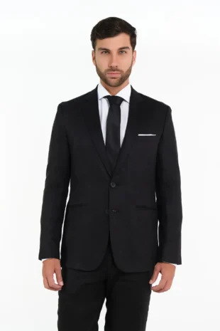 Traje Classic Fit 100% Lino Negro