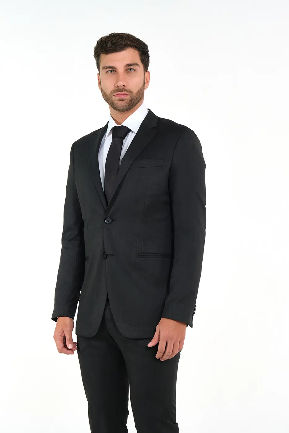 Traje Slim Fit Paño Gris Oscuro