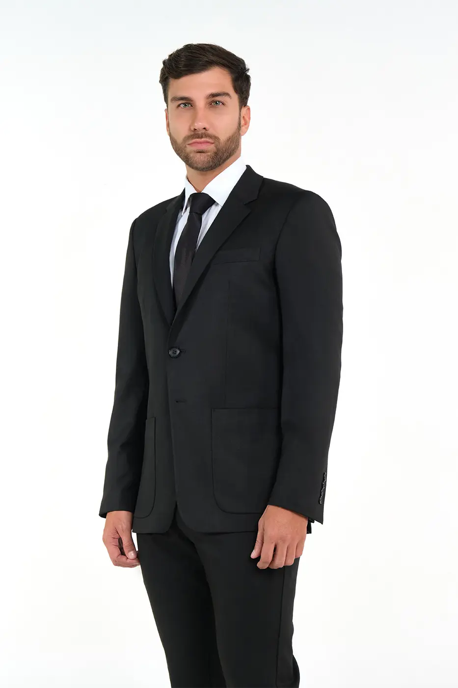 Traje Slim Fit Paño Negro