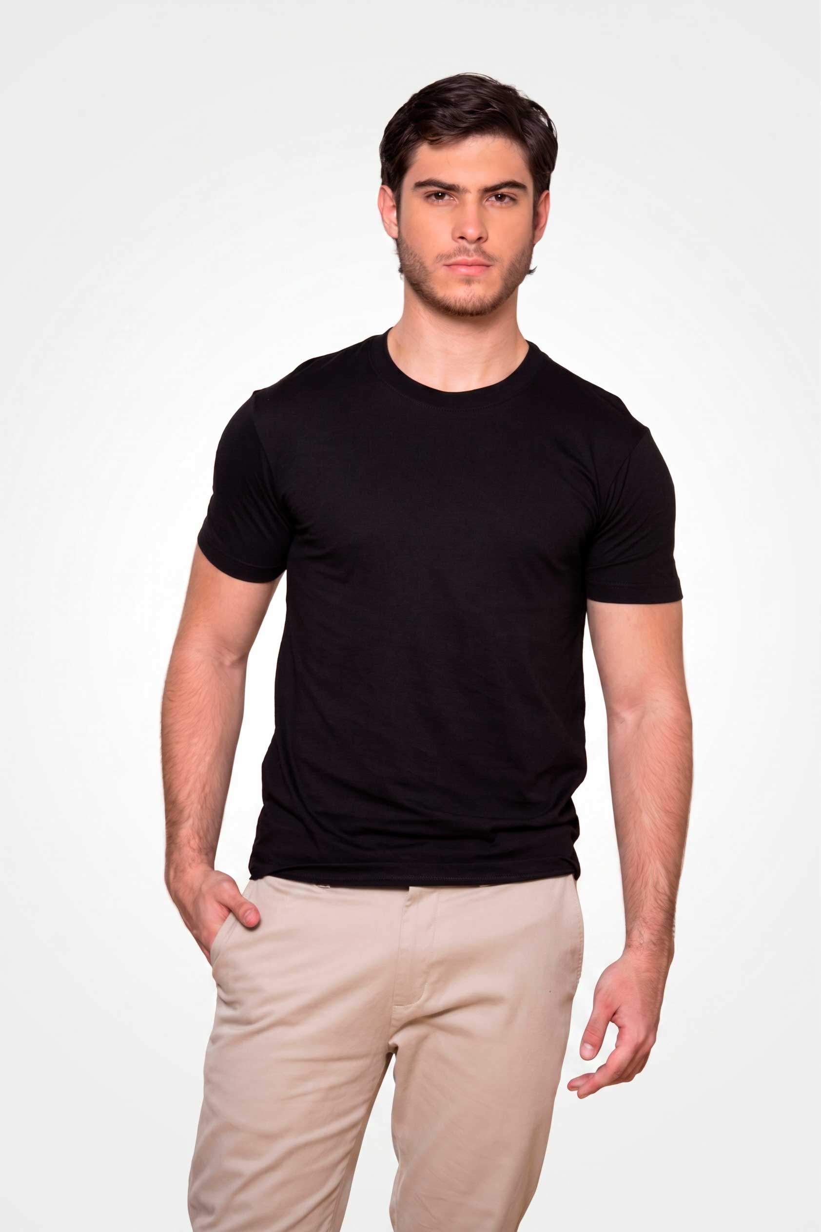 Camiseta 100% Algodón Pima Negro