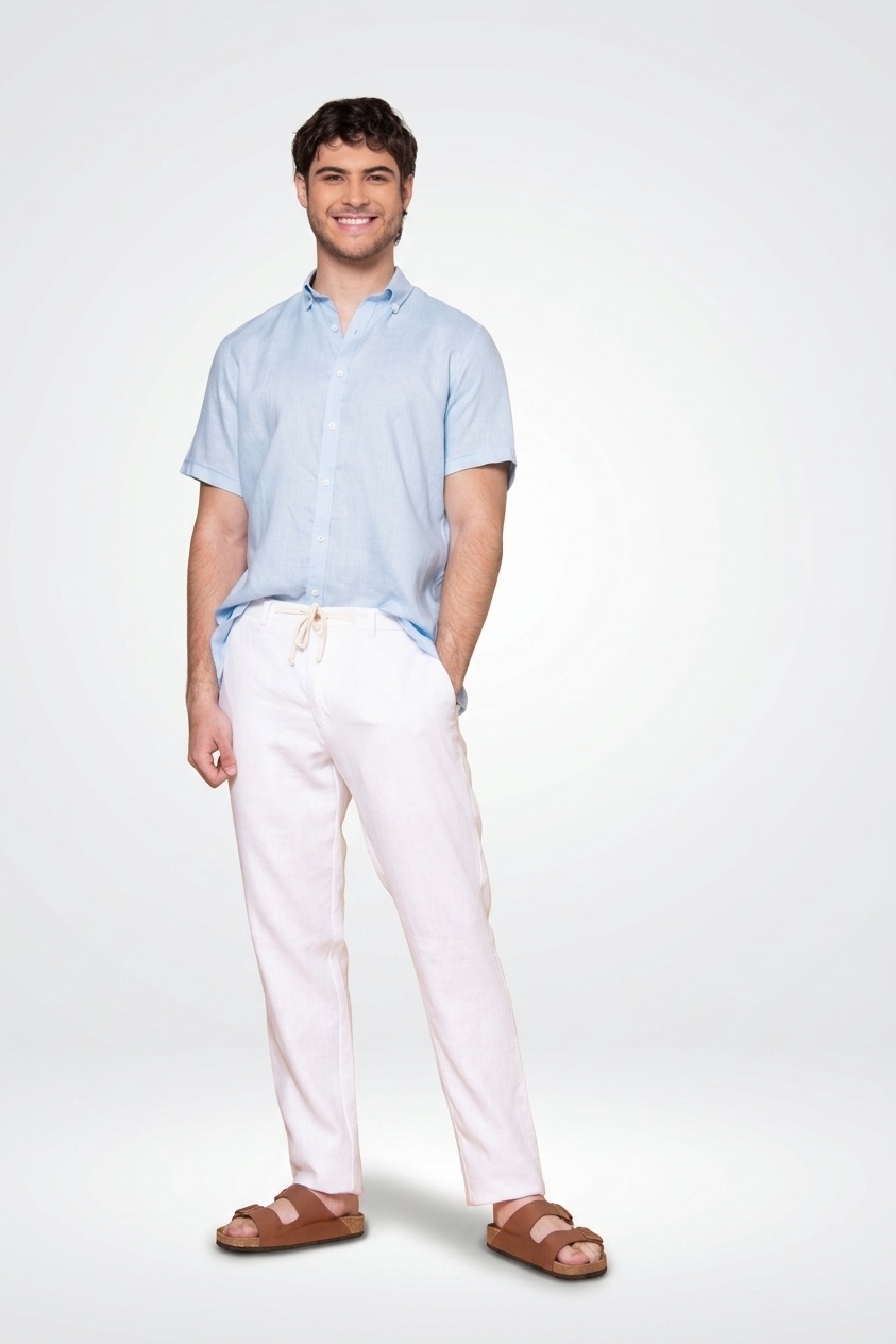 Pantalón Portofino Lino Marfil