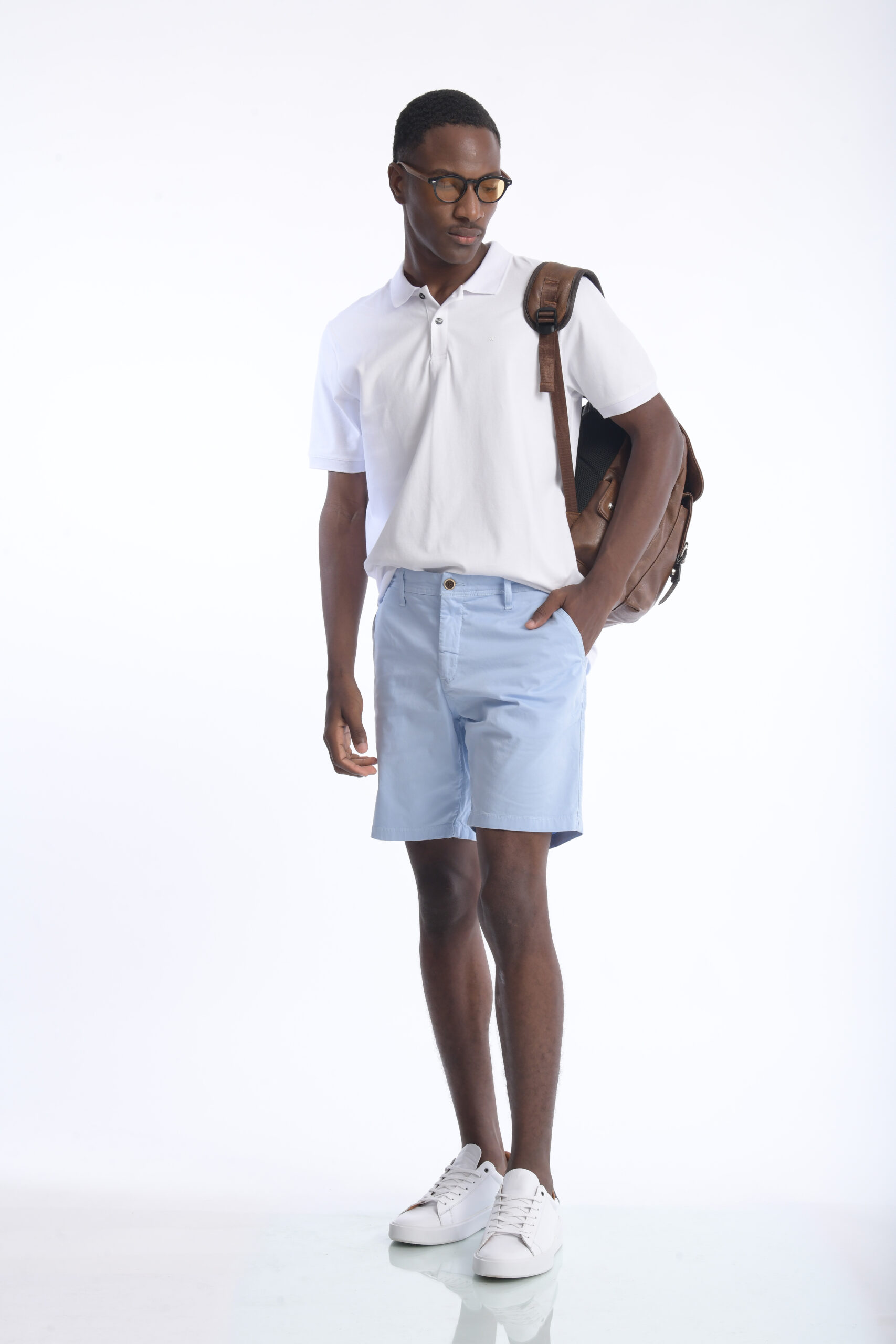 Bermuda Chino Dril Azul Celeste
