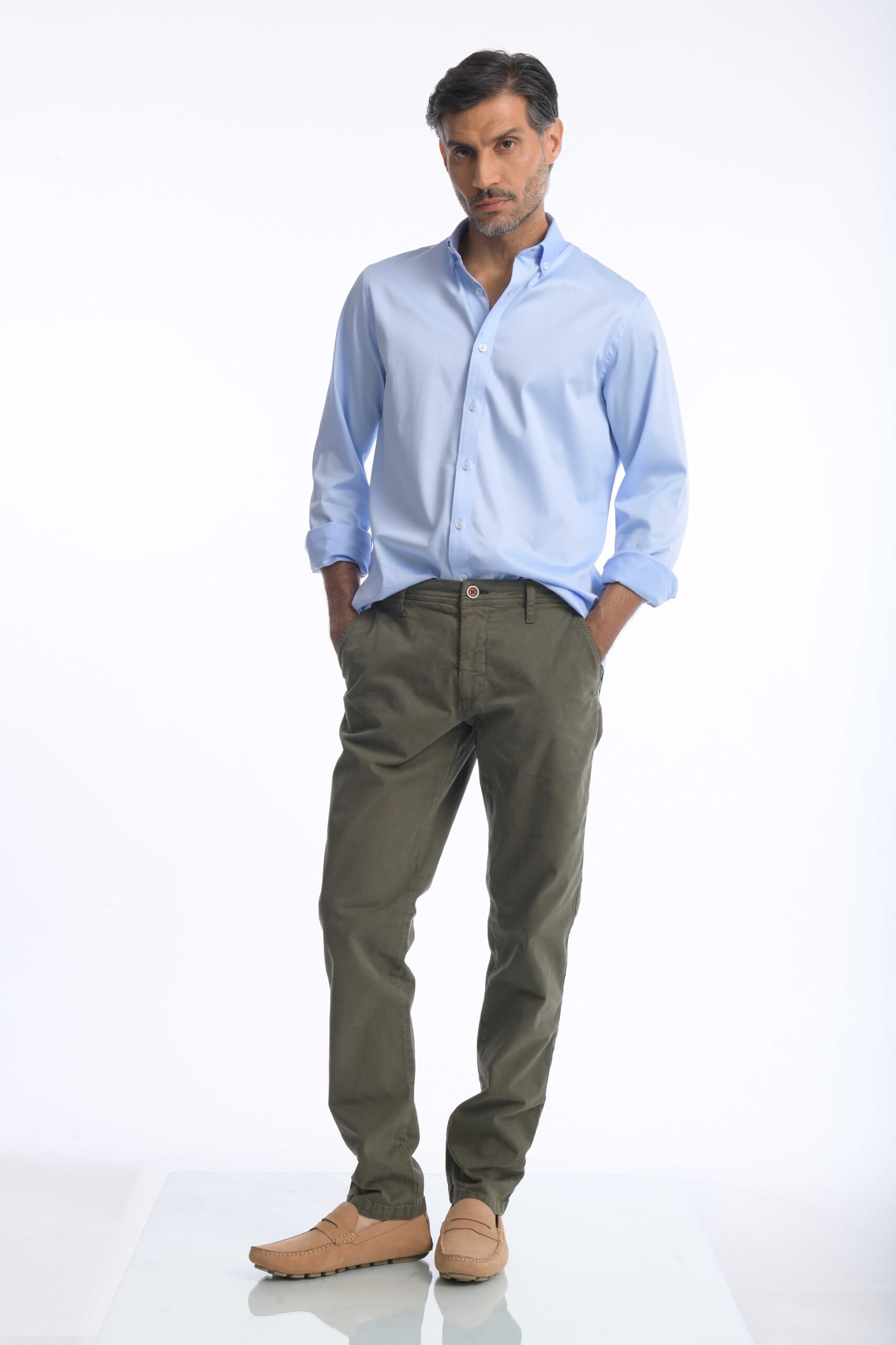 Pantalón Chino Dril Verde Militar
