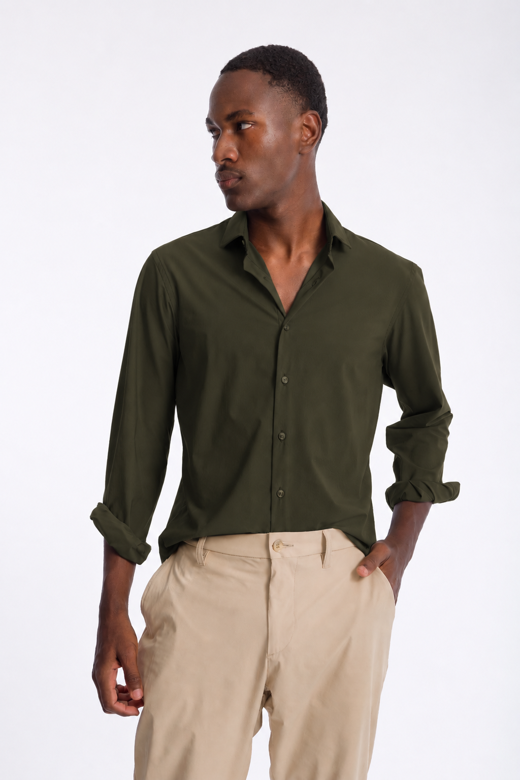 Camisa Hombre High Performance Stretch Fresca