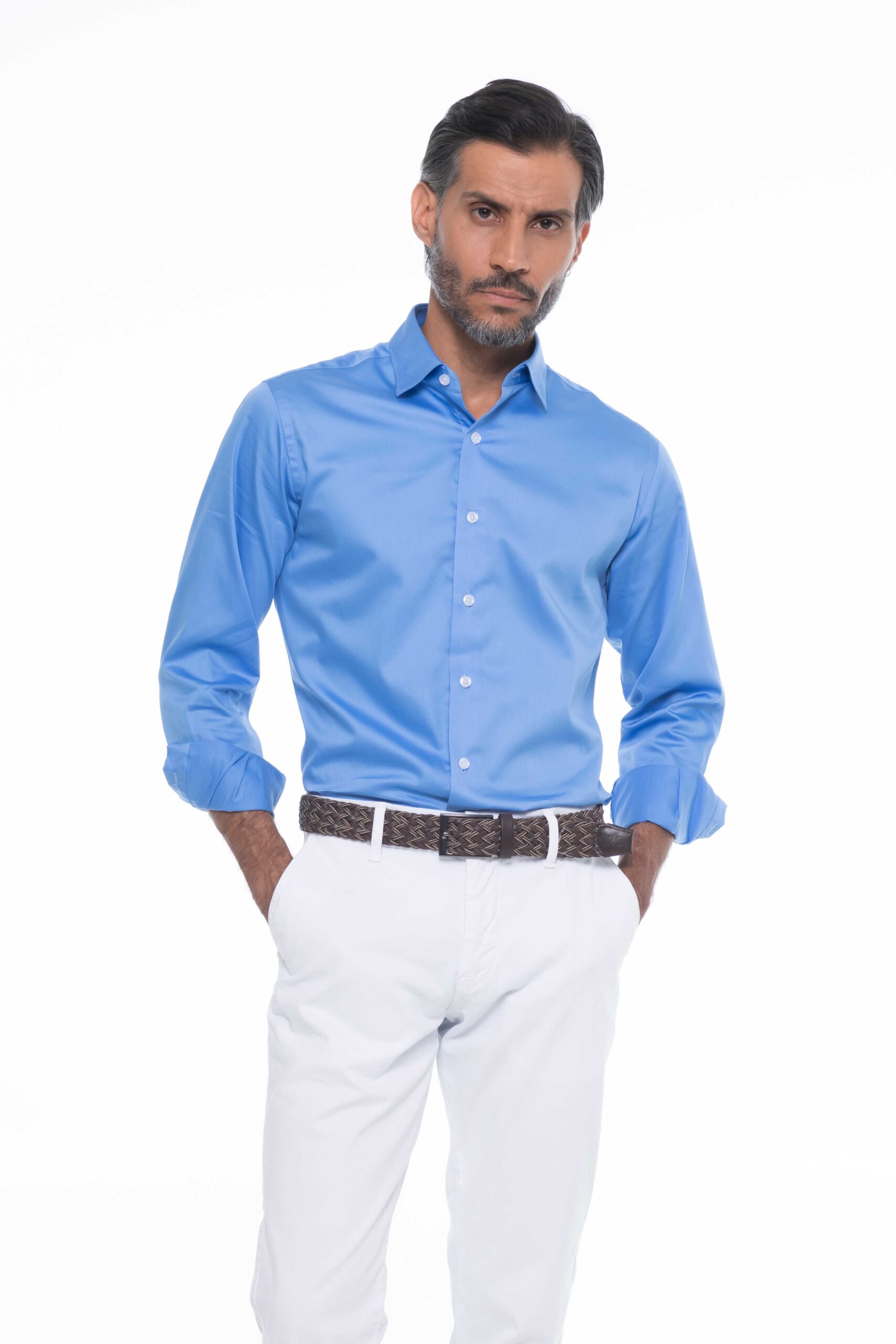 Camisa Hombre 100% Algodón Classic Fit Button Under