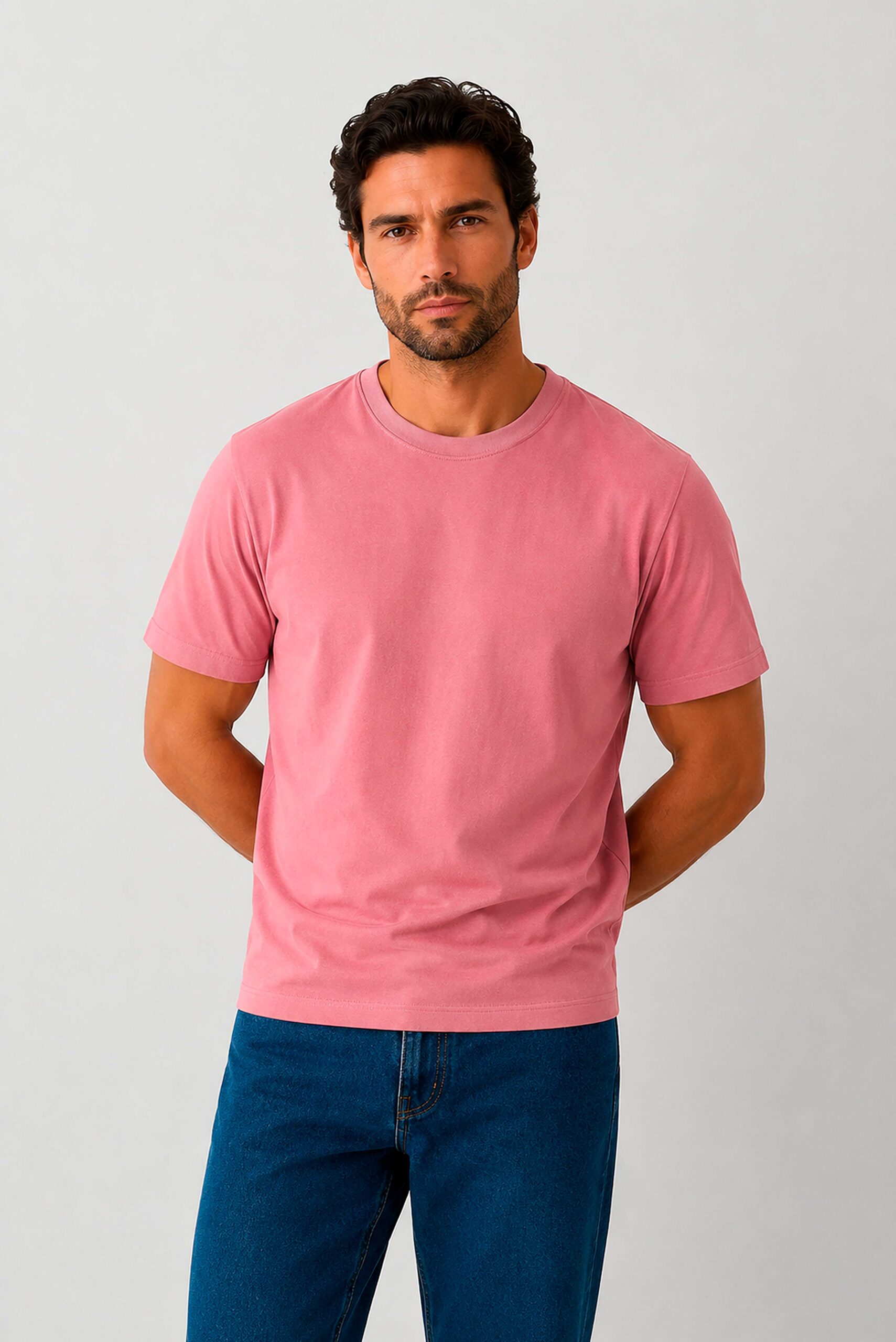 Camiseta 100% Algodón Pima Coral