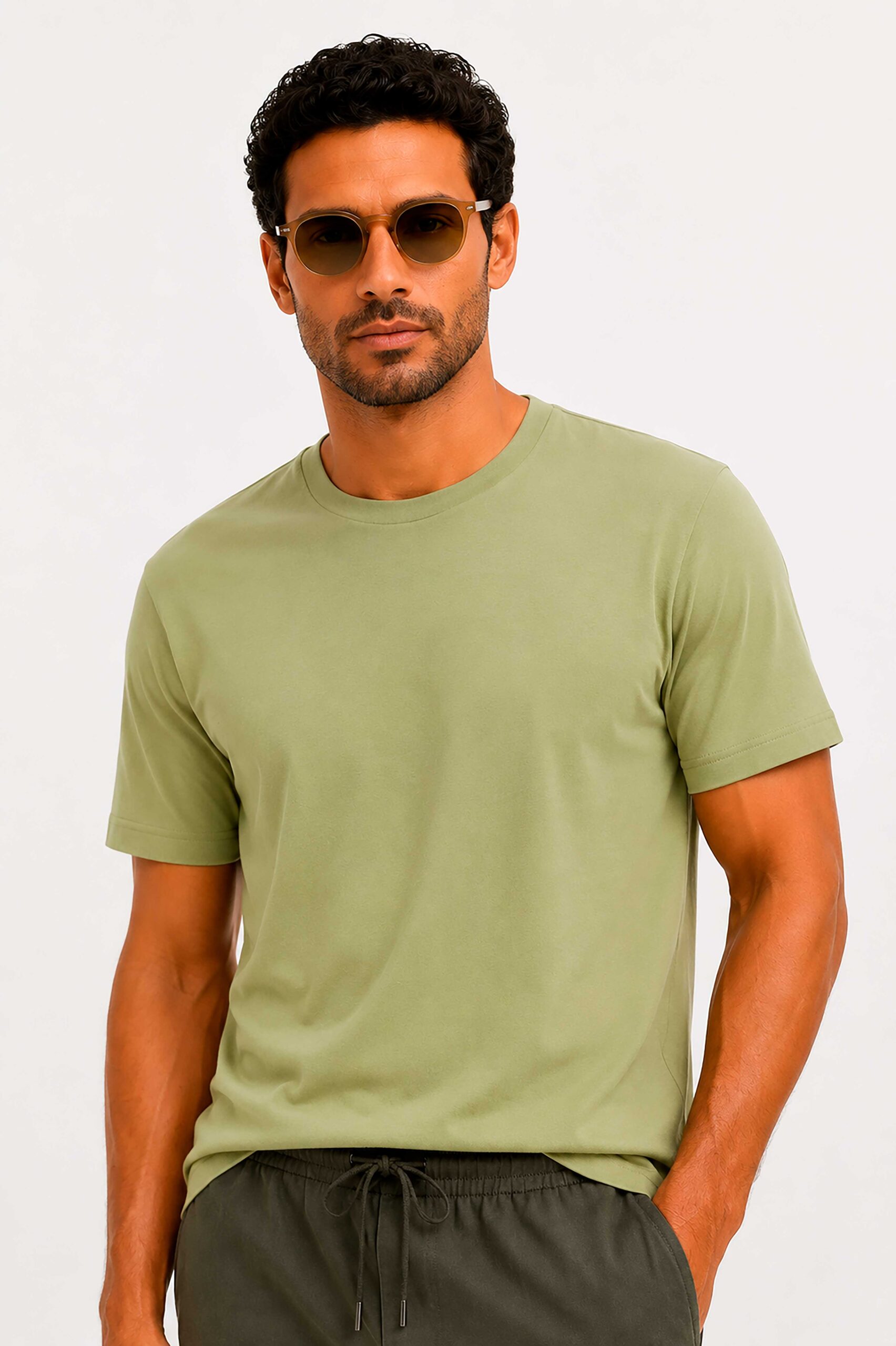 Camiseta 100% Algodón Pima Hoja Seca