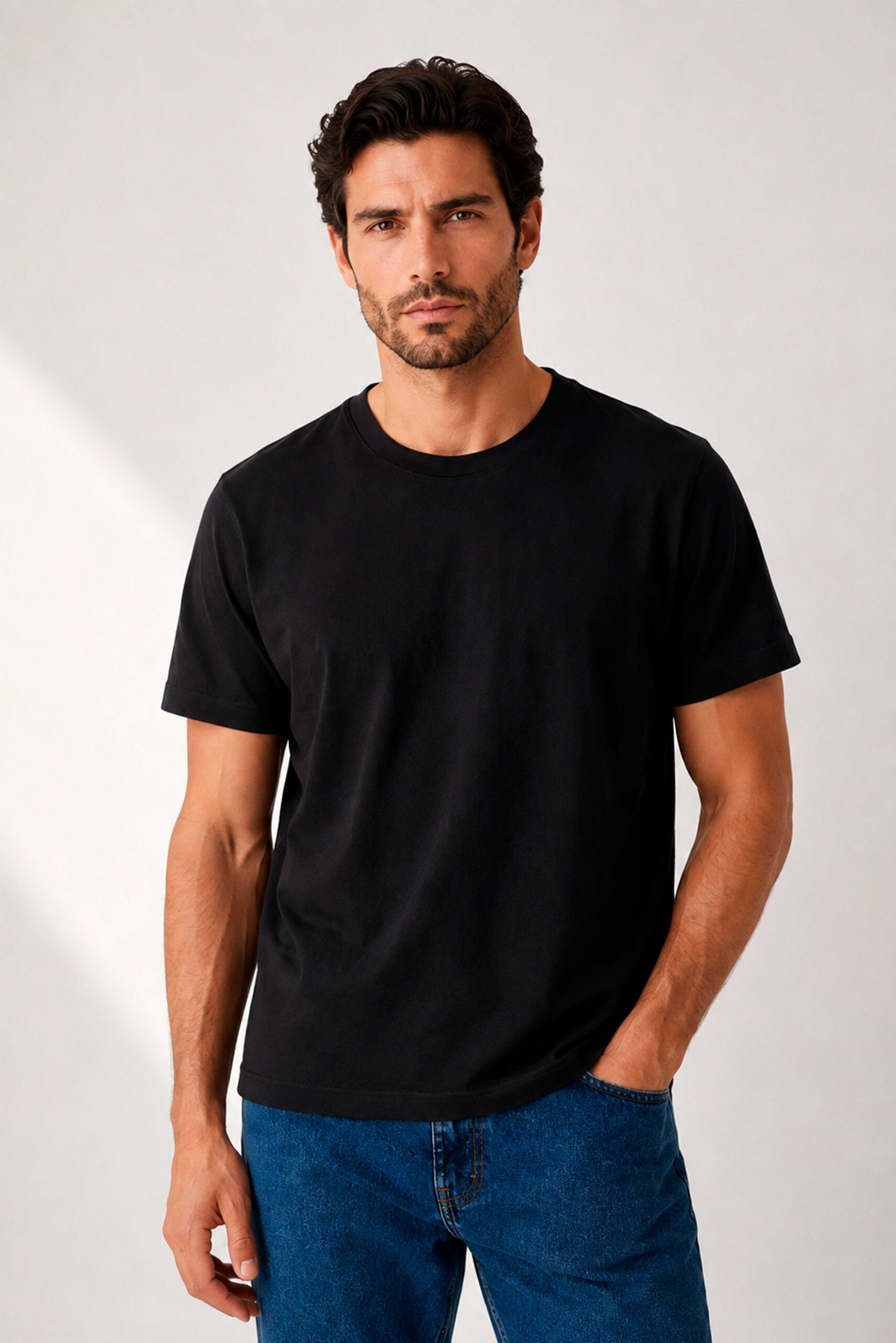 Camiseta 100% Algodón Pima Negro